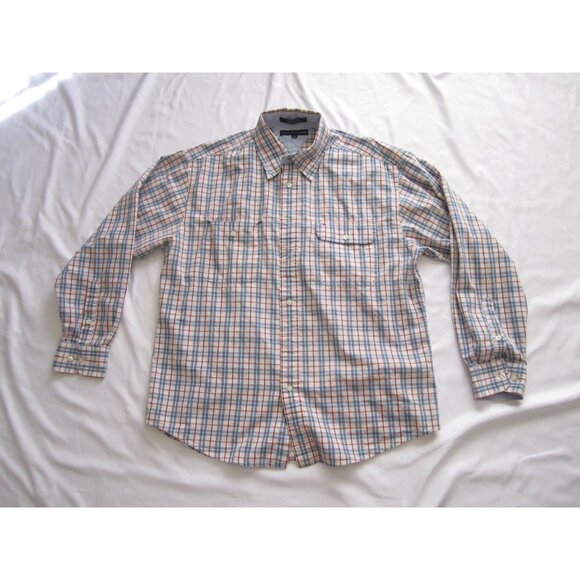 Men's Tommy Hilfiger Plaid Cotton Button Long Sleeve Shirt Sz L (MT658) - Picture 6 of 7